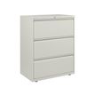 Crédence métallique monobloc -  3 tiroirs - H102 x L80 x P48 cm - gris clair