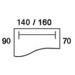 3253310150805-Bureau droit IDRA - Vague à gauche - L140 cm - Pieds anthracite - plateau imitation Chêne--1