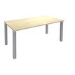 Bureau droit EXPRIM - L140 cm - Plateau imitation Erable - Pieds alu