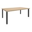 Bureau EXPRIM Manager - L200 x P100 x H72,5 cm - Plateau imitation chêne clair - Pieds carbone 