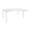 Bureau compact EXPRIM - L180 cm - Retour droite - Plateau Blanc perle - Pieds blanc (Pieds de renfort obligatoire à rajouter - non inclus)