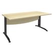 Bureau droit IDRA - L180 cm - Pieds anthracite - plateau imitation Erable