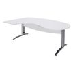 2012348121543-Bureau compact manager retour à gauche IDRA - 200 cm - Pied alu - Blanc perle (Pieds de renfort obligatoire à rajou--0