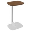 Gueridon ILO - L40xP30xH66cm - pieds blanc - finition noyer
