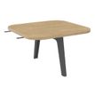 Tablette de liaison ou d'extension ILO - L67xP67 cm - Pieds carbone - structure chêne clair