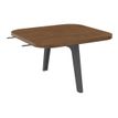 Tablette de liaison ou d'extension ILO - L67xP67 cm - Pieds carbone - structure noyer
