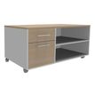 Console mobile INEO JET UP Bureau Vallée - L100 X H63 X P60 cm - 2 tiroirs dont 1 personnalisable en option - Finition imitation Chêne clair