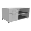 Console mobile INEO JET UP Bureau Vallée - L100 X H63 X P60 cm - 2 tiroirs dont 1 personnalisable en option - Finition Blanc perle