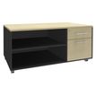 3253310146143-Console mobile EXPRIM/LOFTER/LEVEL - L120 x H63 x P60 cm - 2 tiroirs dont 1 DS - coté anthracite - finition façade et dessus--0