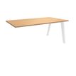 Bureau simple STEELY - L120 cm - Bureau suivant - Pieds blanc - plateau imitation Hêtre