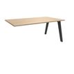 Bureau simple STEELY - L140 cm - Bureau suivant - Pieds carbone - plateau imitation Chêne clair