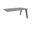 Bureau simple STEELY - L180 cm - Bureau suivant - Pieds carbone - plateau imitation Chêne gris