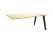 Bureau simple STEELY - L180 cm - Bureau suivant - Pieds carbone - plateau imitation Erable