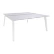 Bureau double STEELY - L180 cm - Double face Depart - Pieds blanc - plateau Blanc Perle