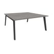 Bureau double STEELY - L180 cm - Double face Depart - Pieds carbone - plateau imitation Chêne gris