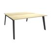 Bureau double STEELY - L180 cm - Double face Depart - Pieds carbone - plateau imitation Erable