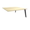 Bureau double STEELY - L120 cm - Double face Suivant - Pieds carbone - plateau imitation Erable