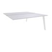 Bureau double STEELY - L140 cm - Double face Suivant - Pieds blanc - plateau Blanc Perle
