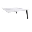 Bureau double STEELY - L160 cm - Double face Suivant - Pieds carbone - plateau Blanc perle