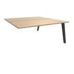 Bureau double STEELY - L180 cm - Double face Suivant - Pieds carbone - plateau imitation Chêne clair