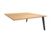 Bureau double STEELY - L180 cm - Double face Suivant - Pieds carbone - plateau imitation Hêtre
