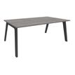 Bureau STEELY Manager - L180 x P100 x H72,5 cm - plateau imitation Chêne gris - Pieds carbone
