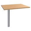 Extension IDRA/DUAL sur pied tube - 80 x 60 cm - Pied alu - plateau imitation Hêtre