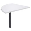 Angle de Liaison à 90° IDRA/DUAL - Pied anthracite - plateau Blanc perle