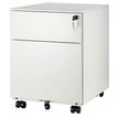 3700339879830-Caisson mobile métallique monobloc - H50 x L42 x P56,5 cm - 2 tiroirs - blanc--0