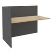 Banque d'accueil Module de départ haut OLA - L82,5 x H112 x P82,5 cm - structure carbone, plateau chêne clair