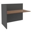 Banque d'accueil Module de départ haut OLA - L82,5 x H112 x P82,5 cm - structure carbone, plateau noyer