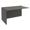Banque d'accueil Module de départ bas OLA - L82,5 x H75,5 x P82,5 cm - structure carbone, plateau chêne gris