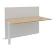 Banque d'accueil Module suivant haut OLA - L120 x H112 x P82,5 cm - structure blanc perle, plateau chêne clair