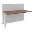 Banque d'accueil Module suivant haut OLA - L120 x H112 x P82,5 cm - structure blanc perle, plateau noyer