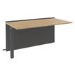 Banque d'accueil Module suivant bas OLA - L120 x H75,5 x P82,5 cm - structure carbone, plateau chêne clair