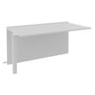 Banque d'accueil Module suivant bas OLA - L140 x H75,5 x P82,5 cm - structure blanc perle, plateau blanc perle