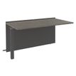 Banque d'accueil Module suivant bas OLA - L80 x H75,5 x P82,5 cm - structure carbone, plateau chêne gris