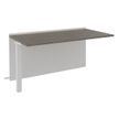 Banque d'accueil Module suivant bas OLA - L80 x H75,5 x P82,5 cm - structure blanc perle, plateau chêne gris
