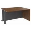 Banque d'accueil Module d'extrémité PMR OLA - L100 x H72,5 x P115 cm - structure carbone, plateau noyer