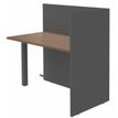 Banque d'accueil Retour direct haut OLA - L82,5 x H112 x P62,5 cm - structure carbone, plateau noyer