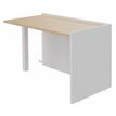 Banque d'accueil Retour direct bas OLA - L82,5 x H75,5 x P62,5 cm - structure blanc perle, plateau chêne clair