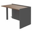Banque d'accueil Retour direct bas OLA - L82,5 x H75,5 x P62,5 cm - structure carbone, plateau noyer