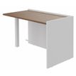 Banque d'accueil Retour direct bas OLA - L82,5 x H75,5 x P62,5 cm - structure blanc perle, plateau noyer