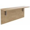 Tablette pour banque d'accueil OLA - réglable en hauteur - L100 x P30 cm - equerre carbone (A positionner sur module haut ou retour direct haut) - chêne clair