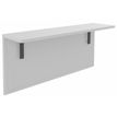 Tablette pour banque d'accueil OLA - réglable en hauteur - L60 x P30 cm - equerre carbone (A positionner sur module haut ou retour direct haut) - blanc perle