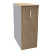 Caisson TOWER - L44 x H114 x P80 cm - 3 tablettes + 1 support DS réglable - structure alu - dessus et façade imitation chêne clair