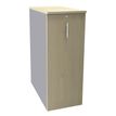 Caisson TOWER - L44 x H114 x P80 cm - 3 tablettes + 1 support DS réglable - structure alu - dessus et façade imitation érable