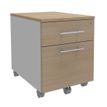 3253310153141-Caisson mobile INEO JET UP Bureau Vallée - L43 x H56 x P60 cm - 2 Tiroirs dont 1 dossier suspendu - façade imita--0