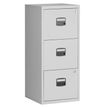 Classeur métallique monobloc - 3 tiroirs - H102 x L41 x P40 cm - gris clair