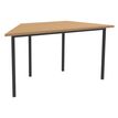 Table de réunion Trapèze - 140 x 70 cm - Pieds carrés anthracite - imitation Hêtre